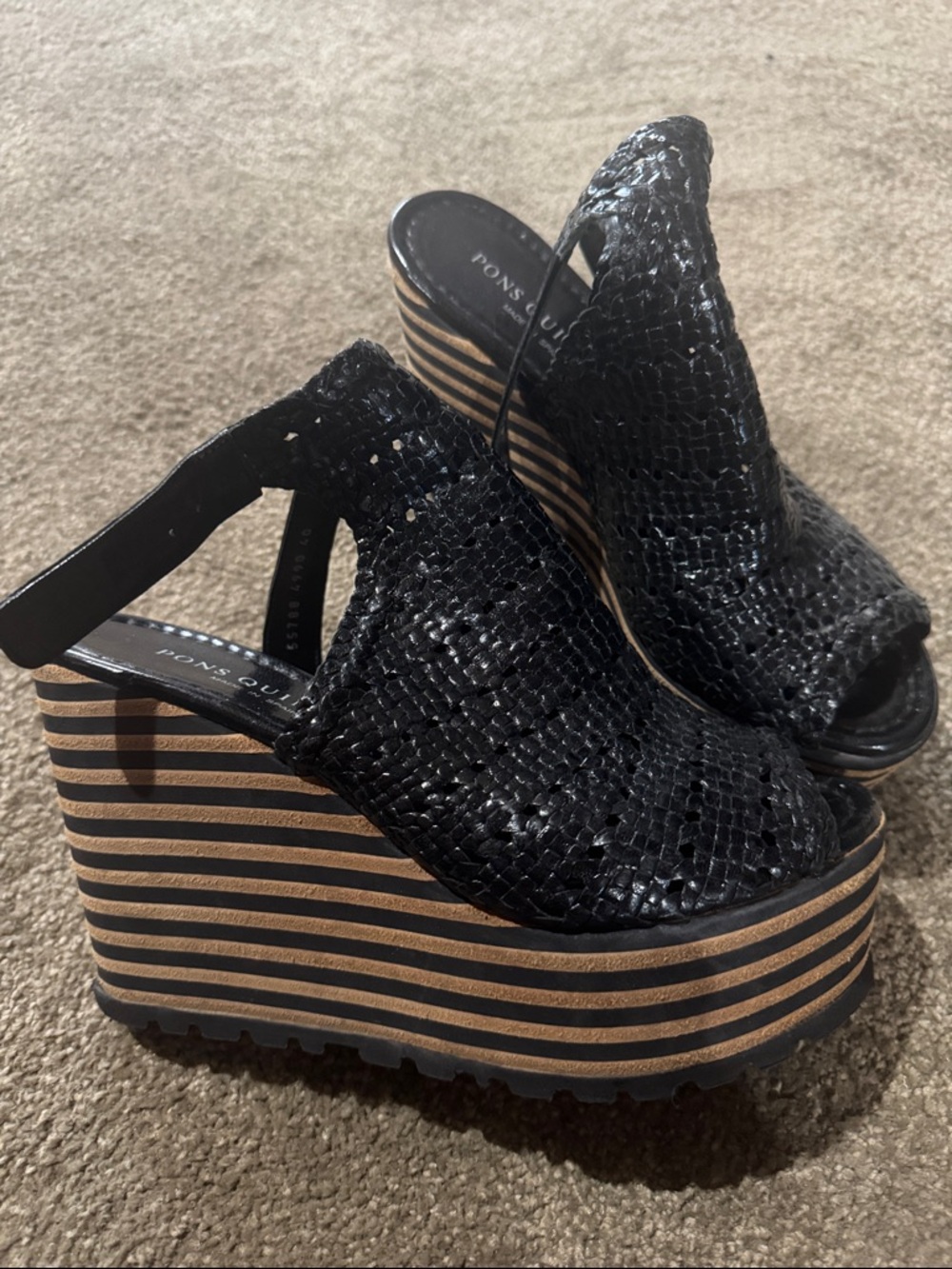 Pons Quintana weaved leather platform sandals